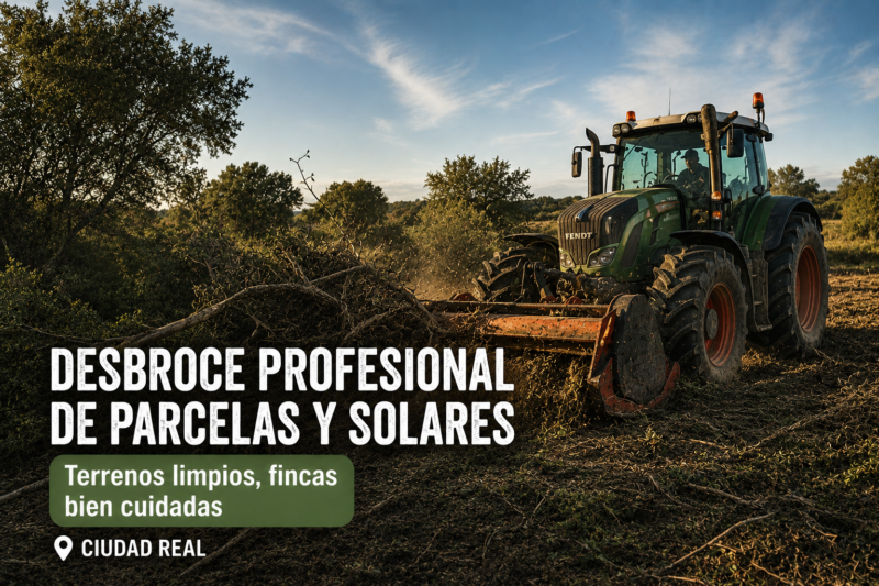 Desbroce profesional de parcelas y solares en Ciudad Real