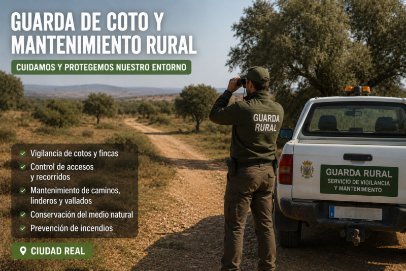 Guarda de coto y mantenimiento rural en Ciudad Real