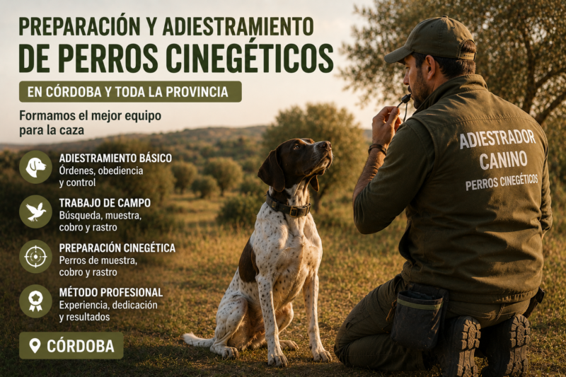 Preparación y adiestramiento de perros cinegéticos en Córdoba
