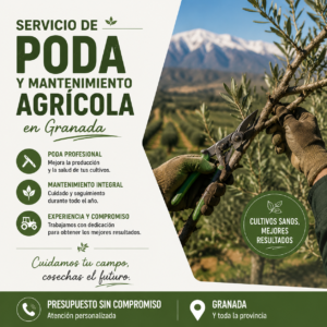 Servicio de poda y mantenimiento agrícola en Granada