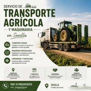 Servicio de transporte agrícola y maquinaria en Sevilla