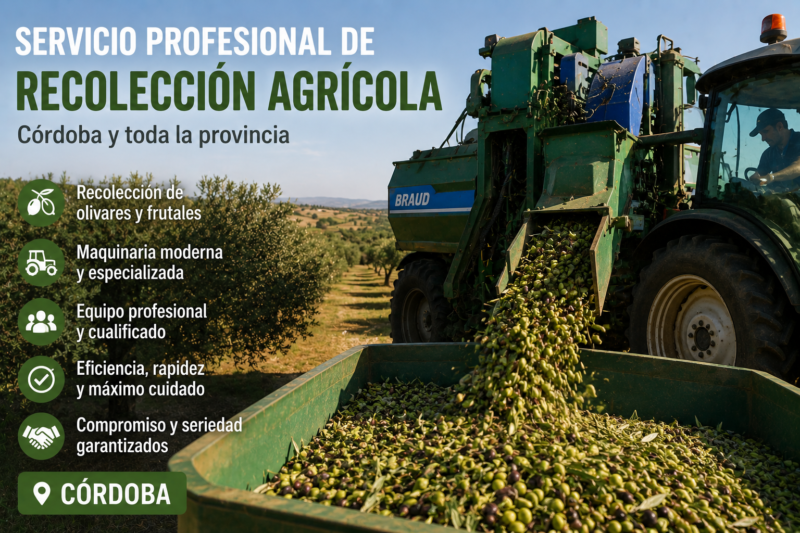 Servicio profesional de recolección agrícola en Córdoba